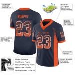 Maillot de football personnalisé Drift Fashion Mesh orange-blanc bleu marine Maillot de football personnalisé Drift Fashion Mesh orange-blanc bleu marine