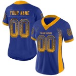 Maillot de football personnalisé Royal Drift Mesh Or-Marine Maillot de football personnalisé Royal Drift Mesh Or-Marine