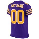 Maillot de football authentique en maille or-blanc violet personnalisé Maillot de football authentique en maille or-blanc violet personnalisé