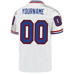 Maillot de football authentique personnalisé en maille rouge royal, blanc, rétro Maillot de football authentique personnalisé en maille rouge royal, blanc, rétro