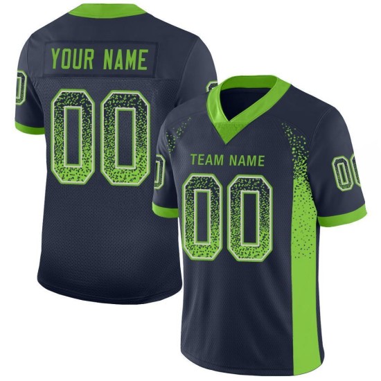 Maillot de football Drift Mesh vert-gris tendance fluo personnalisé bleu marine Maillot de football Drift Mesh vert-gris tendance fluo personnalisé bleu marine