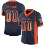 Maillot de football personnalisé Drift Fashion Mesh orange-blanc bleu marine Maillot de football personnalisé Drift Fashion Mesh orange-blanc bleu marine