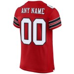 Maillot de football en maille blanc-noir authentique personnalisé rouge Maillot de football en maille blanc-noir authentique personnalisé rouge