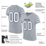 Maillot de football authentique en maille personnalisé blanc-noir argent Maillot de football authentique en maille personnalisé blanc-noir argent