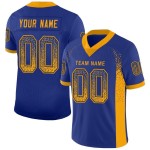 Maillot de football personnalisé Royal Drift Mesh Or-Marine Maillot de football personnalisé Royal Drift Mesh Or-Marine
