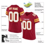 Maillot de football personnalisé Cardinal Mesh Authentic Blanc-Or Maillot de football personnalisé Cardinal Mesh Authentic Blanc-Or