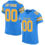 Maillot Powder Gold-White Mesh Custom Football Bleu Authentique Maillot Powder Gold-White Mesh Custom Football Bleu Authentique