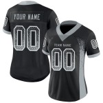 Maillot de football personnalisé à la mode, en maille argentée et blanche, noir Maillot de football personnalisé à la mode, en maille argentée et blanche, noir