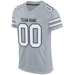Maillot de football authentique en maille personnalisé blanc-noir argent Maillot de football authentique en maille personnalisé blanc-noir argent