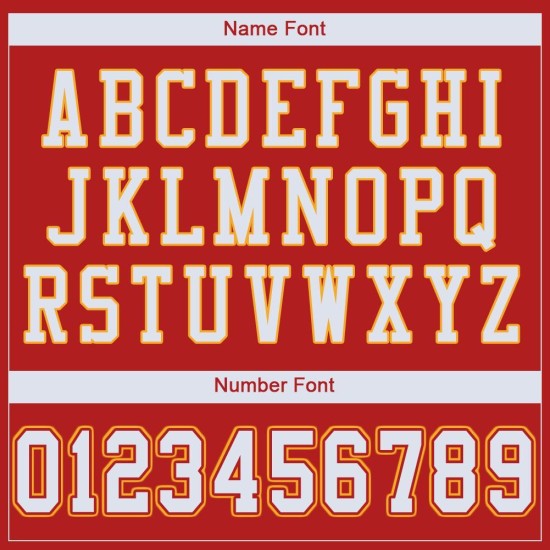 Maillot de football personnalisé authentique en maille blanc-or écarlate Maillot de football personnalisé authentique en maille blanc-or écarlate
