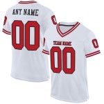 Maillot de football personnalisé authentique blanc rouge-noir rétro Maillot de football personnalisé authentique blanc rouge-noir rétro