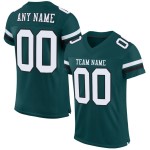 Maillot de football personnalisé en maille verte Midnight authentique blanc-noir Maillot de football personnalisé en maille verte Midnight authentique blanc-noir