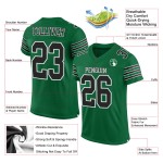 Maillot de football authentique en maille vert Kelly noir et blanc personnalisé Maillot de football authentique en maille vert Kelly noir et blanc personnalisé