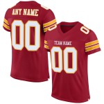 Maillot de football personnalisé Cardinal Mesh Authentic Blanc-Or Maillot de football personnalisé Cardinal Mesh Authentic Blanc-Or