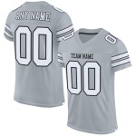 Maillot de football authentique en maille personnalisé blanc-noir argent Maillot de football authentique en maille personnalisé blanc-noir argent