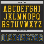 Maillot de football authentique en maille personnalisé noir royal-jaune Maillot de football authentique en maille personnalisé noir royal-jaune