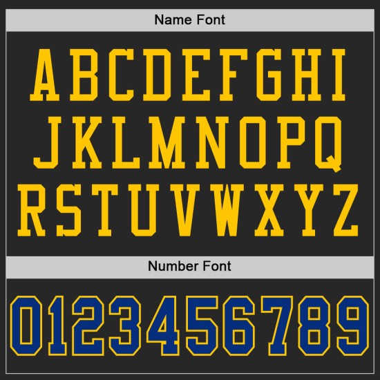 Maillot de football authentique en maille personnalisé noir royal-jaune Maillot de football authentique en maille personnalisé noir royal-jaune