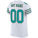 Maillot de football personnalisé authentique blanc aqua-orange Maillot de football personnalisé authentique blanc aqua-orange