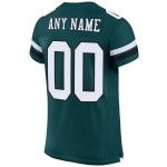 Maillot de football personnalisé en maille verte Midnight authentique blanc-noir Maillot de football personnalisé en maille verte Midnight authentique blanc-noir